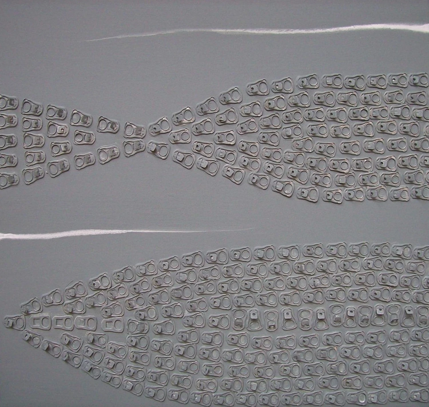 DUENDE - Art Asynchron Fisch 50 × 50 Acryl auf LW u Metall