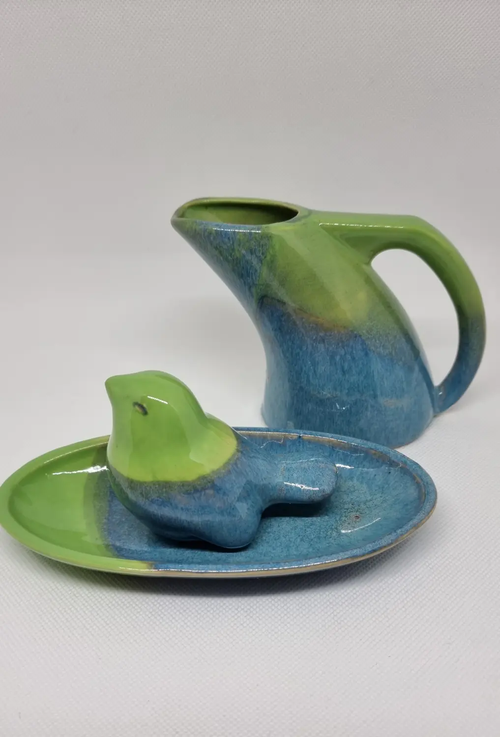DUENDE - Skulpturen/Keramik, Keramik 3 Set blau grün glasier IV