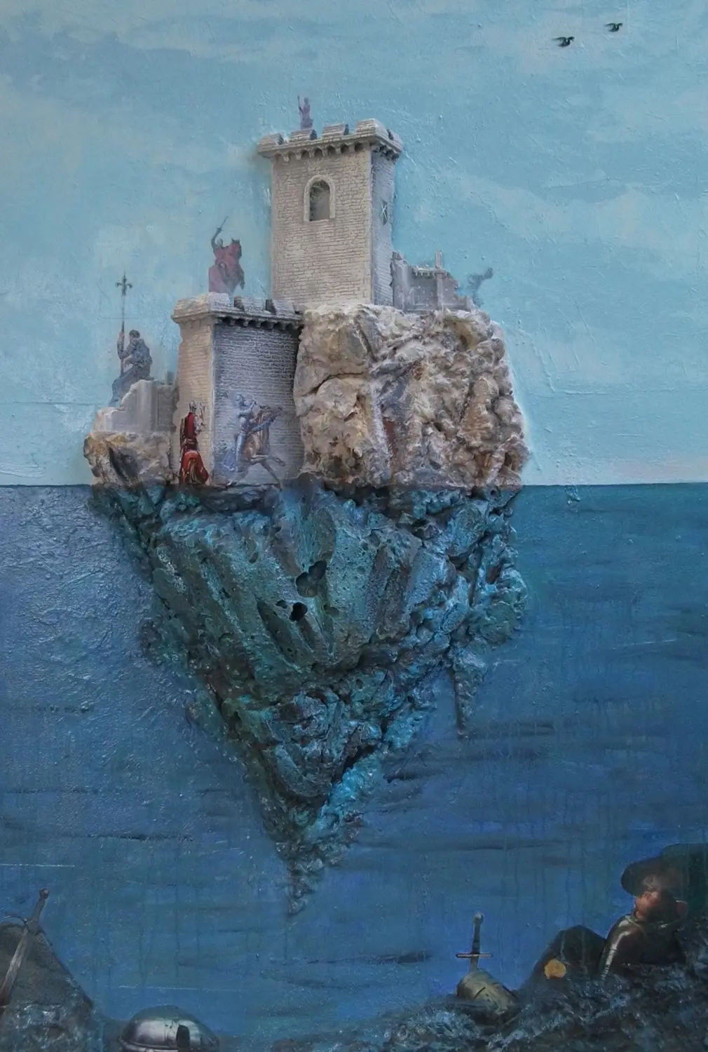 DUENDE - Ölbilder, Insel der letzten Ritterschlacht 160 × 100 3D Öl auf HF