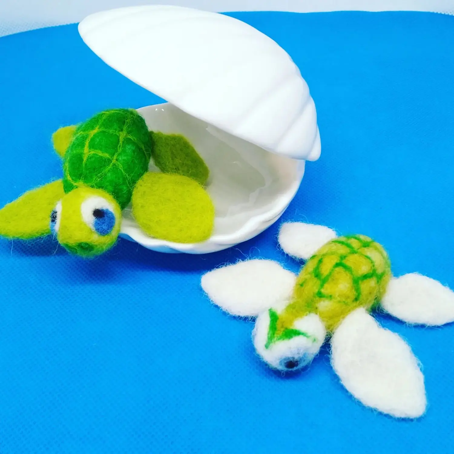 DUENDE - Filzkunst, Schildkröten und Muscheln