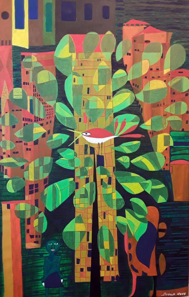 DUENDE - Acrylmalerei, ART Hundertwasser I Acryl auf LW 70 × 50
